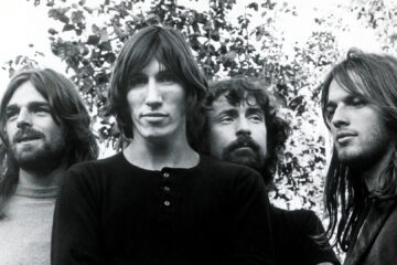 Integrantes do Pink Floyd na década de 1970: Richard Wright, Roger Waters, Nick Mason e David Gilmour
