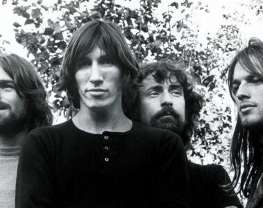 Integrantes do Pink Floyd na década de 1970: Richard Wright, Roger Waters, Nick Mason e David Gilmour