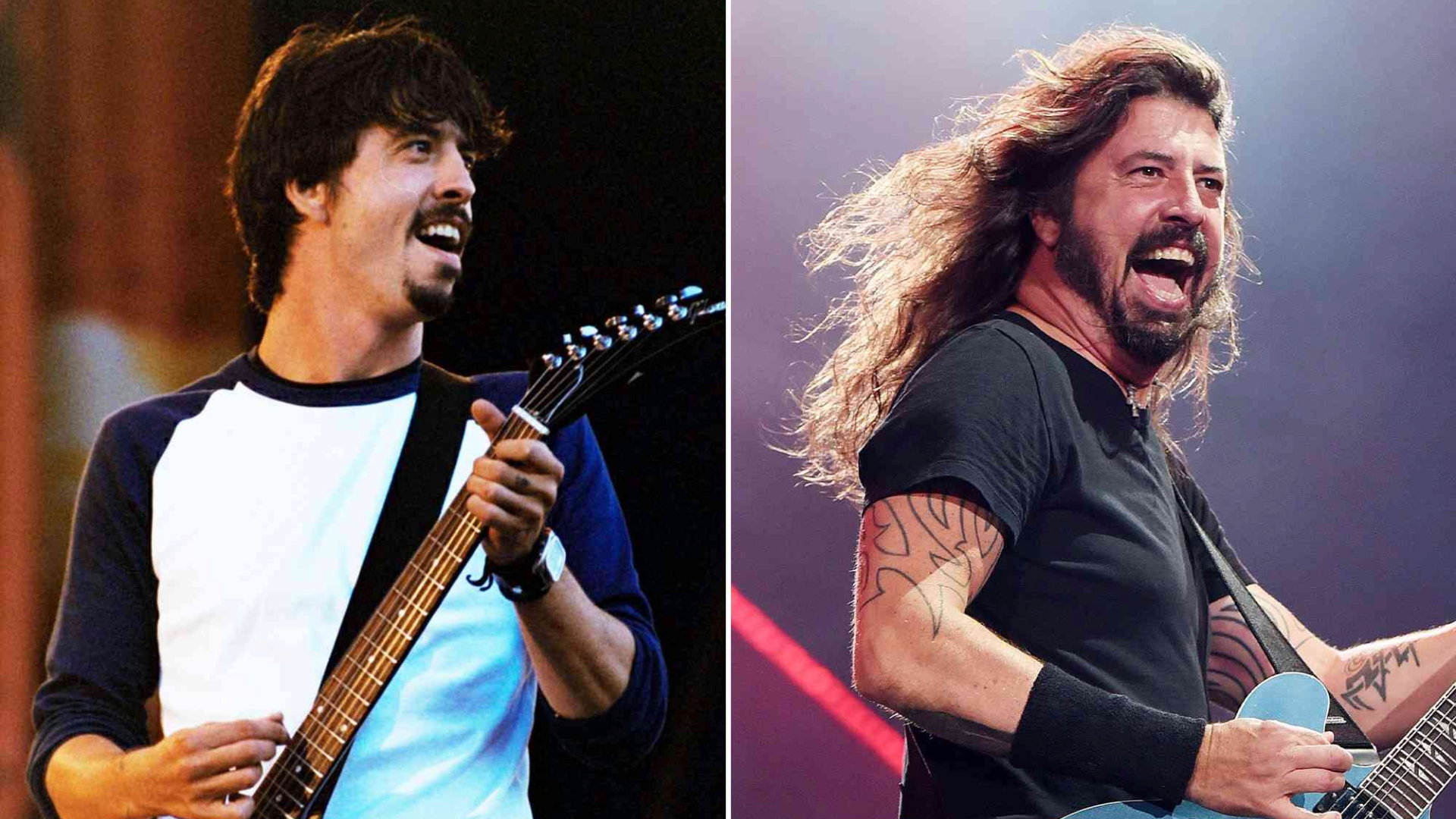 Dave Grohl no palco com o Foo Fighters durante show comemorativo dos 30 anos da banda
