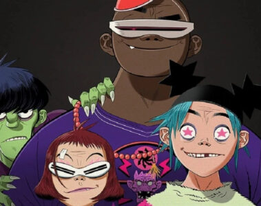 Imagem dos personagens da banda virtual Gorillaz em estilo animado, com visual moderno e colorido, divulgada junto ao anúncio do novo álbum.