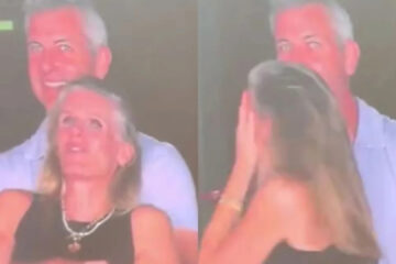 Executivos Andy Byron e Kristin Cabot flagrados pela câmera do amor durante show do Coldplay em Boston.