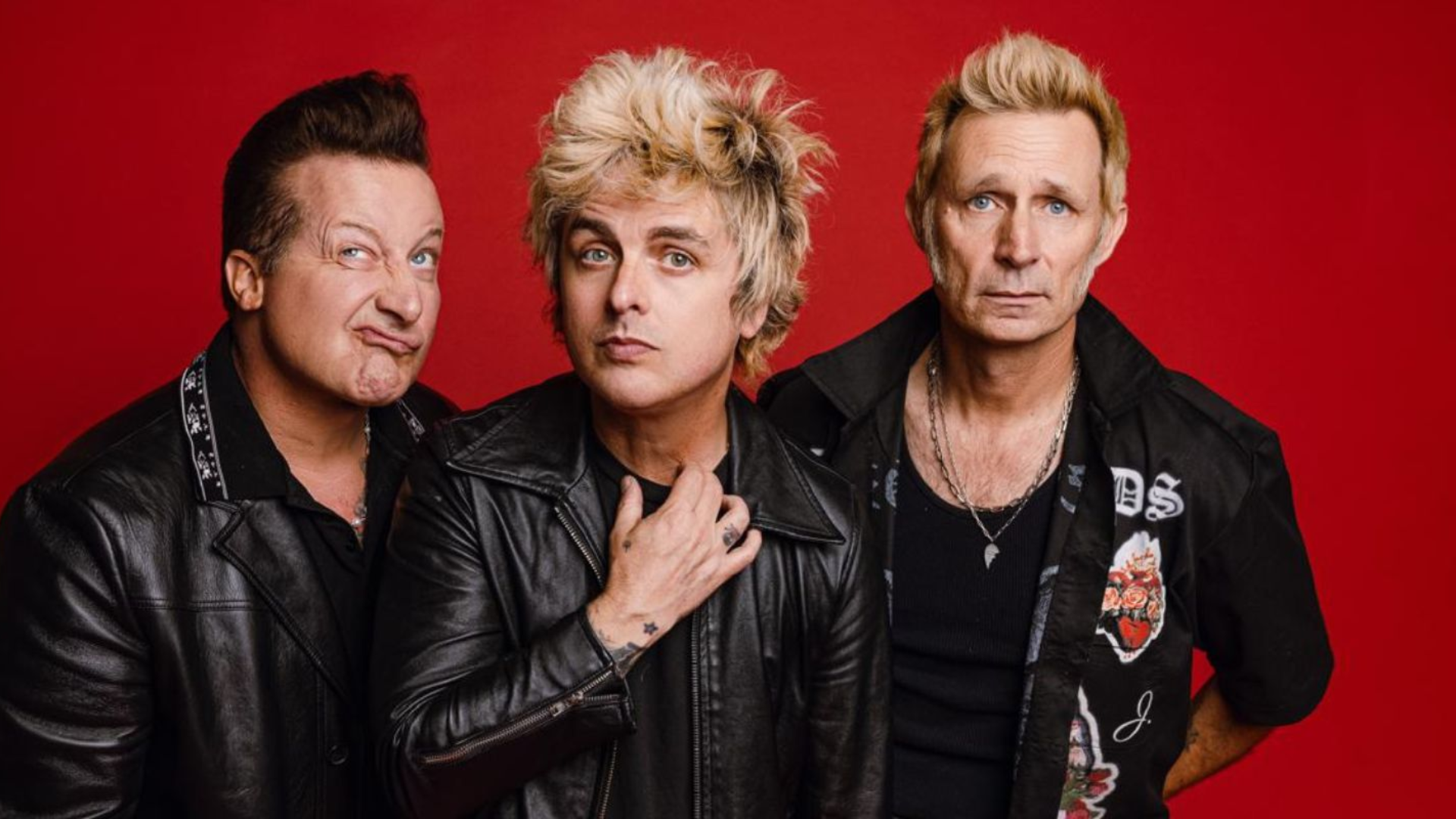 Green Day em foto promocional de 2025; banda retorna ao Brasil para shows no The Town em São Paulo e na Ligga Arena em Curitiba.