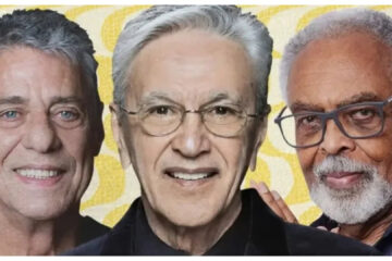 Chico Buarque, Caetano Veloso e Gilberto Gil confirmados em ato contra a PEC da Blindagem em Copacabana, Rio de Janeiro.