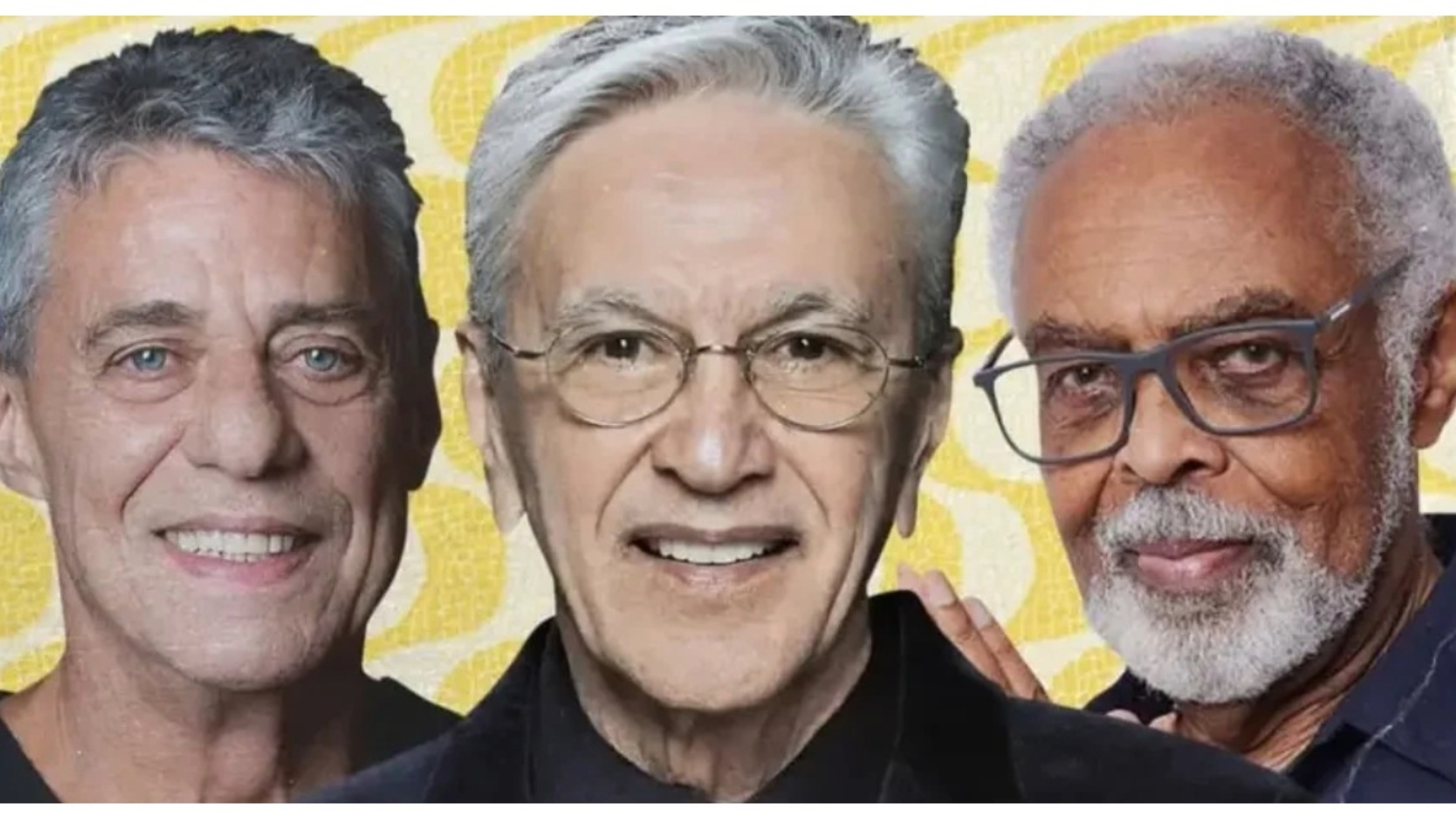 Chico Buarque, Caetano Veloso e Gilberto Gil confirmados em ato contra a PEC da Blindagem em Copacabana, Rio de Janeiro.