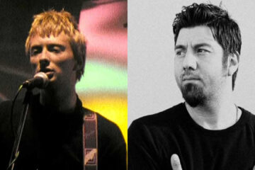 Thom Yorke do Radiohead e Chino Moreno do Deftones em montagem lado a lado.