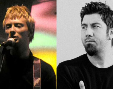 Thom Yorke do Radiohead e Chino Moreno do Deftones em montagem lado a lado.