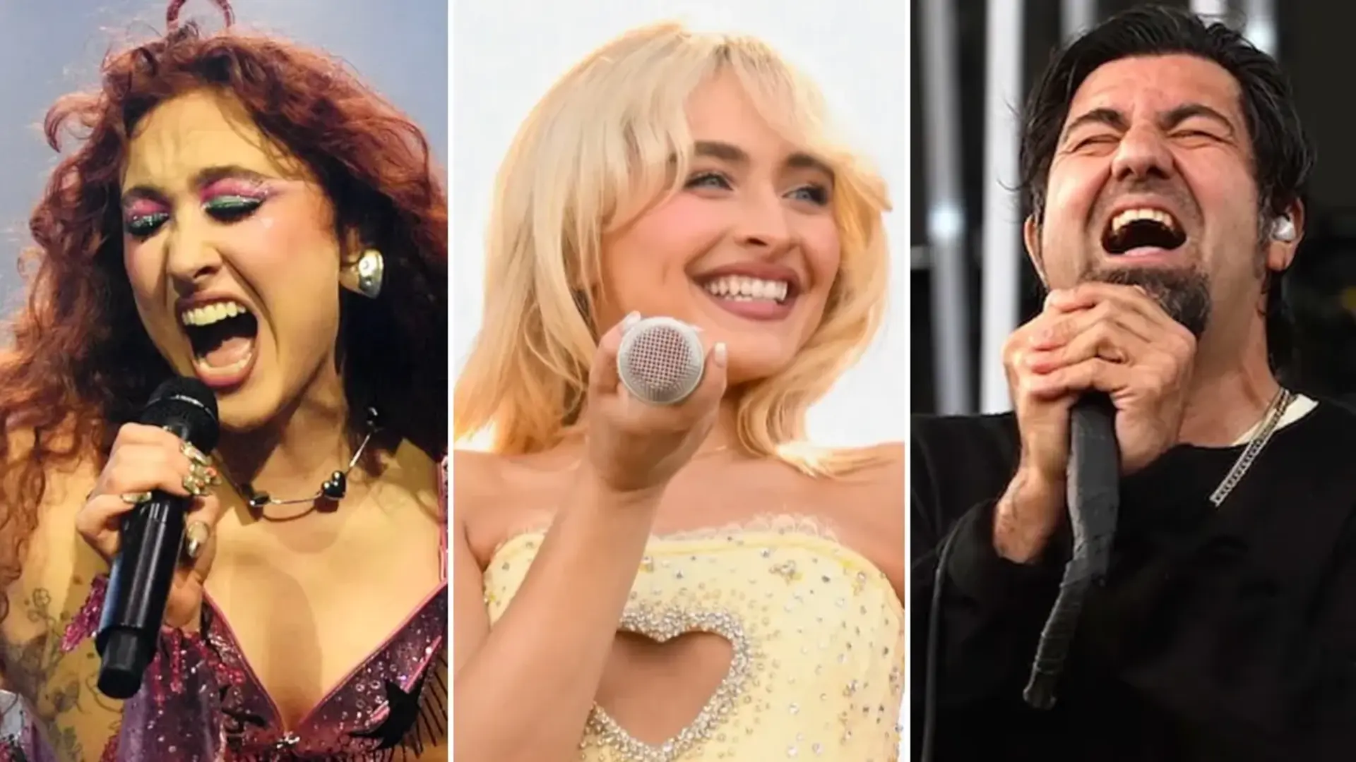 Sabrina Carpenter, Chappell Roan e Chino Moreno do Deftones, headliners do Lollapalooza Brasil 2026.