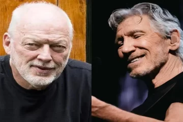 David Gilmour e Roger Waters lado a lado; ex-integrantes do Pink Floyd em conflito público sobre política e possível reunião da banda.