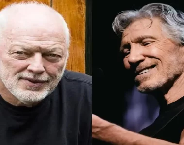 David Gilmour e Roger Waters lado a lado; ex-integrantes do Pink Floyd em conflito público sobre política e possível reunião da banda.