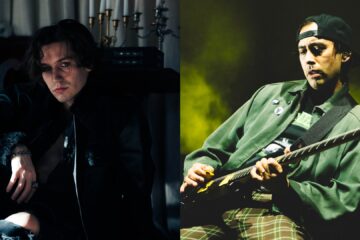 Huddy e Vic Fuentes em montagem promocional da música Burn The Ballroom Down.