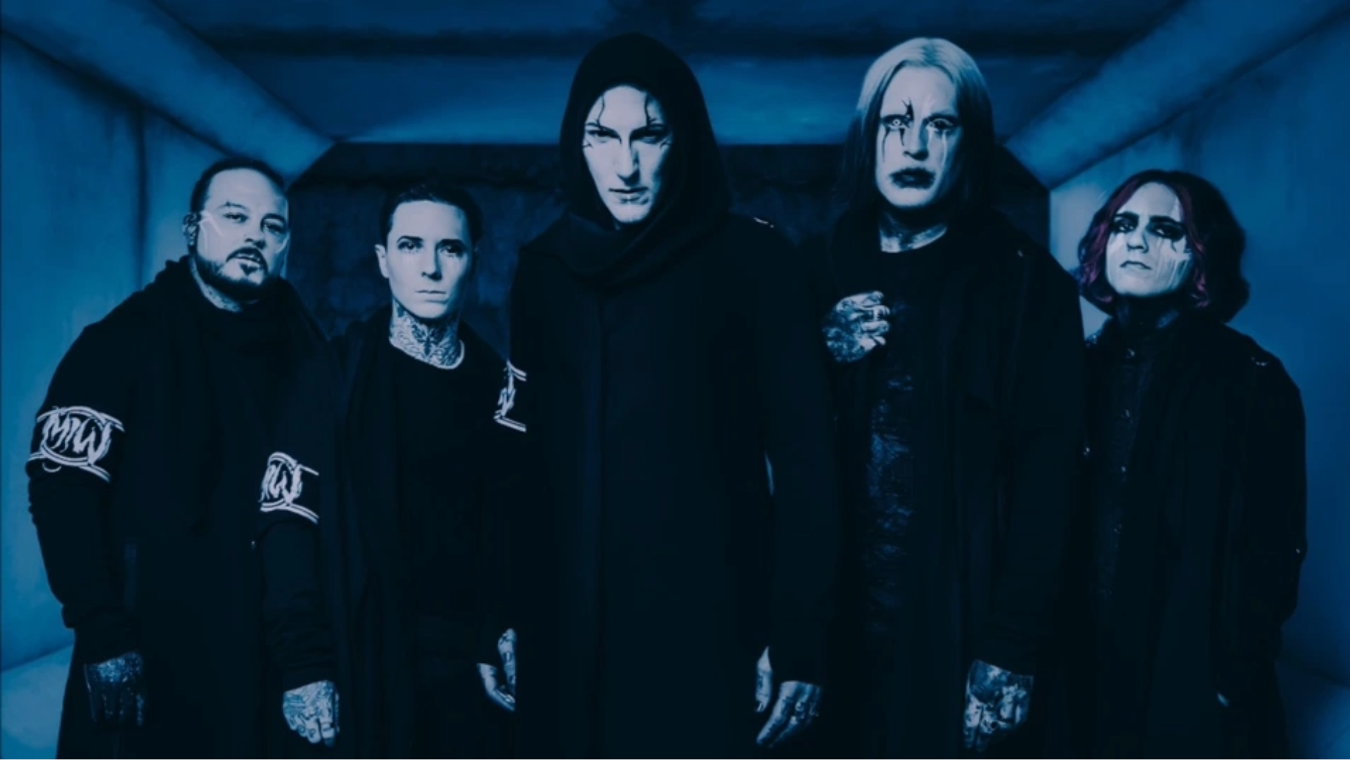 Motionless In White em imagem promocional de “Afraid of the Dark”, single lançado em 2026