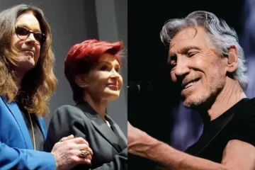 Roger Waters ao lado de Ozzy e Sharon Osbourne em montagem que ilustra polêmica entre o músico e a família Osbourne