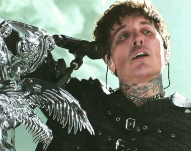 Oli Sykes durante show do Bring Me The Horizon em São Paulo