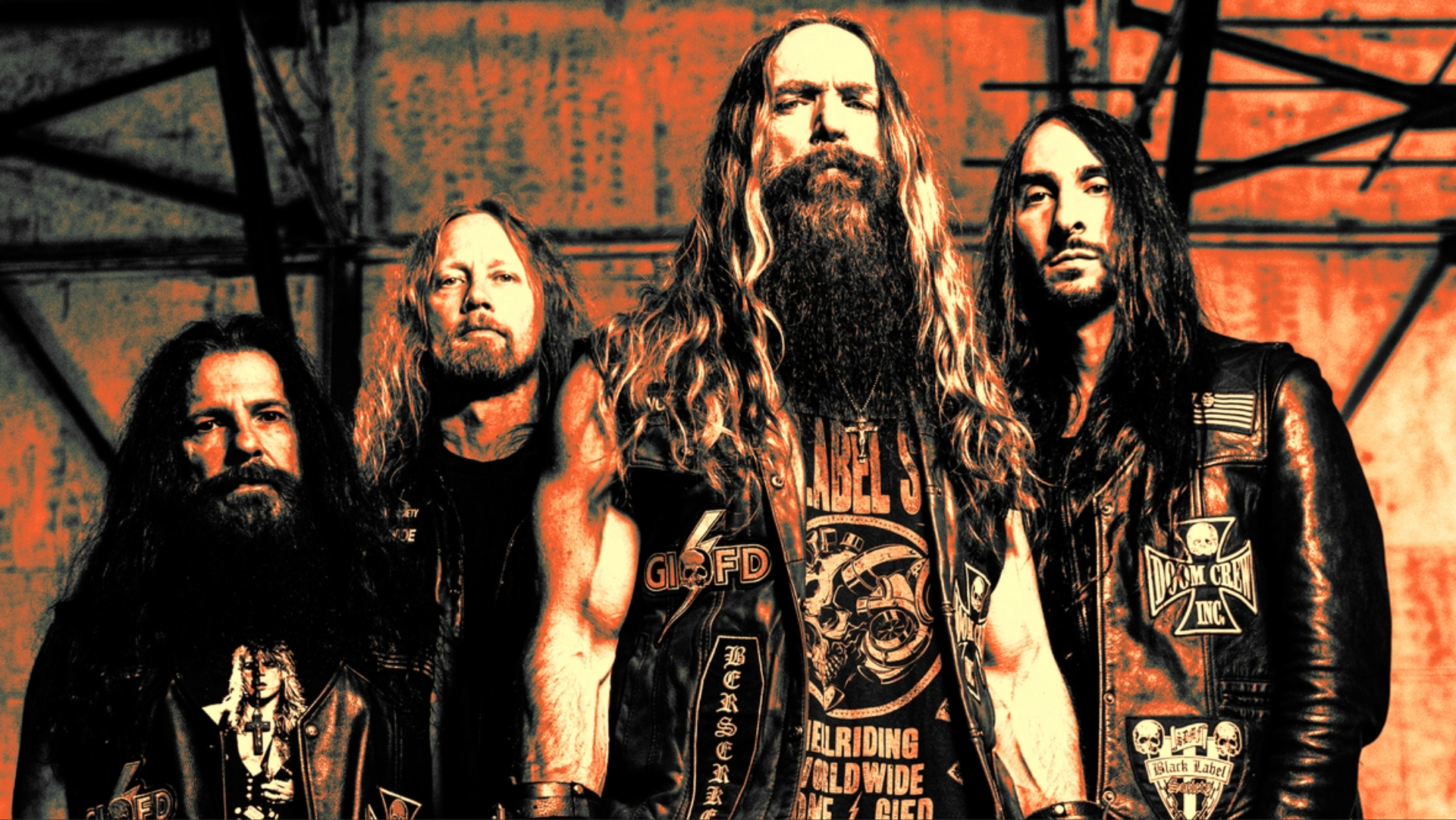 Integrantes do Black Label Society, banda liderada por Zakk Wylde, em foto promocional da turnê brasileira