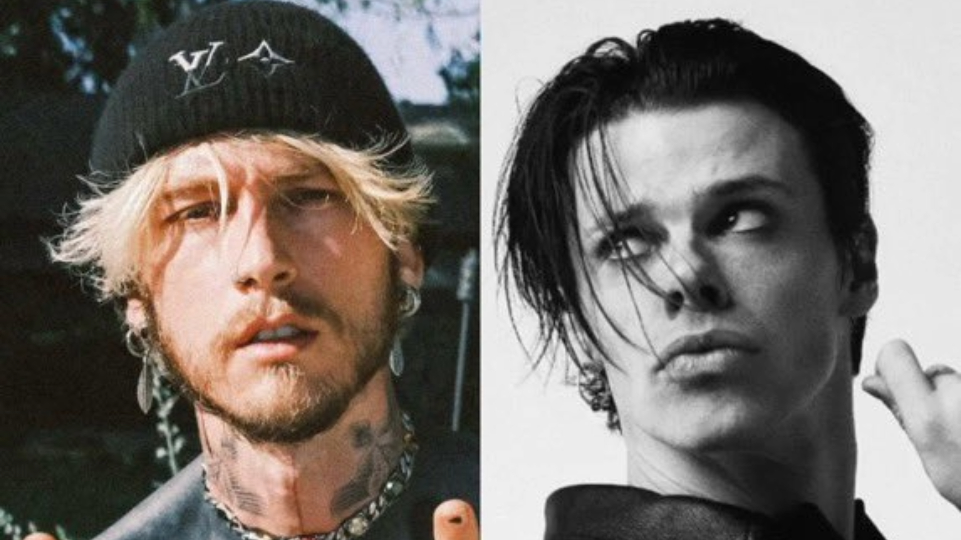 Machine Gun Kelly e Yungblud em montagem após troca de críticas públicas sobre turnês e preço dos ingressos
