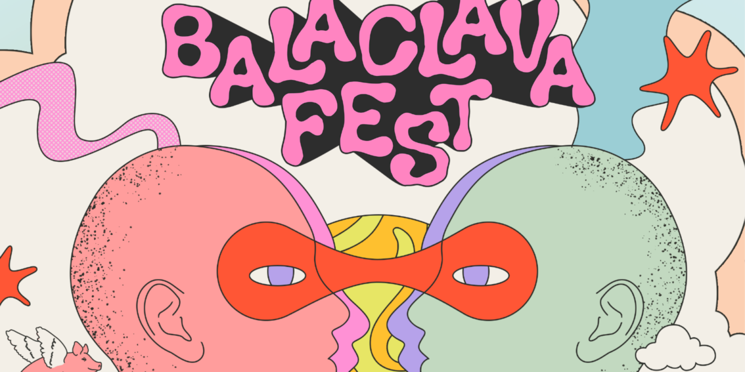 Arte oficial do Balaclava Fest 2026, festival de música alternativa que acontece em São Paulo com line-up internacional
