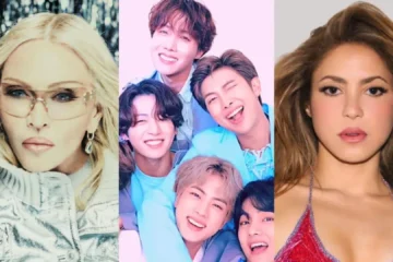 Montagem com Madonna, BTS e Shakira, atrações confirmadas no show da final da Copa do Mundo de 2026
