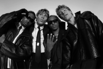 Integrantes da boyband Soulidified posam para foto promocional da turnê What's Your Name Tour antes de shows no Rock in Rio 2026 e em São Paulo.
