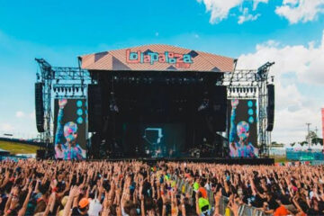 Palco principal do Lollapalooza Brasil durante edição do festival em São Paulo.