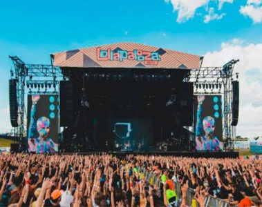 Palco principal do Lollapalooza Brasil durante edição do festival em São Paulo.