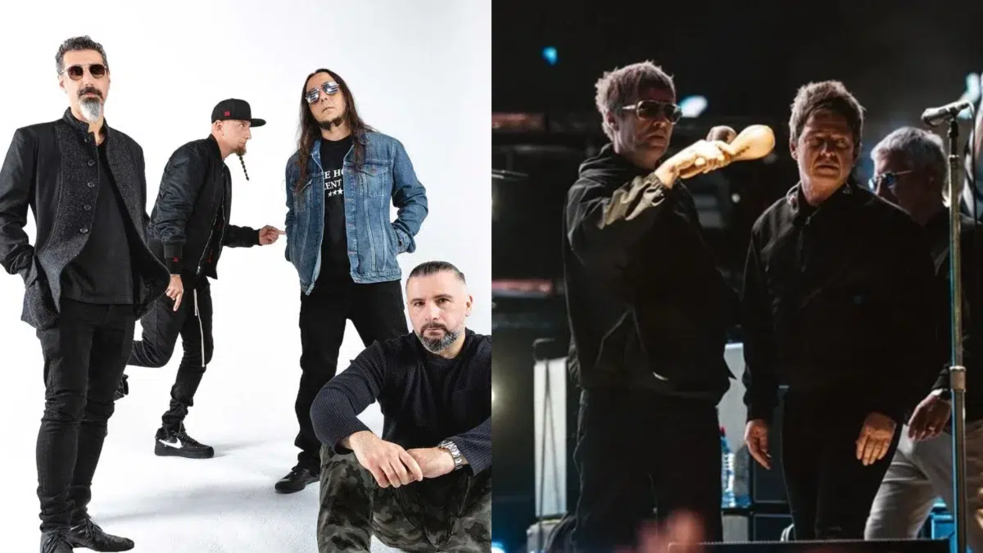 System of a Down e Oasis, bandas envolvidas em antiga rivalidade