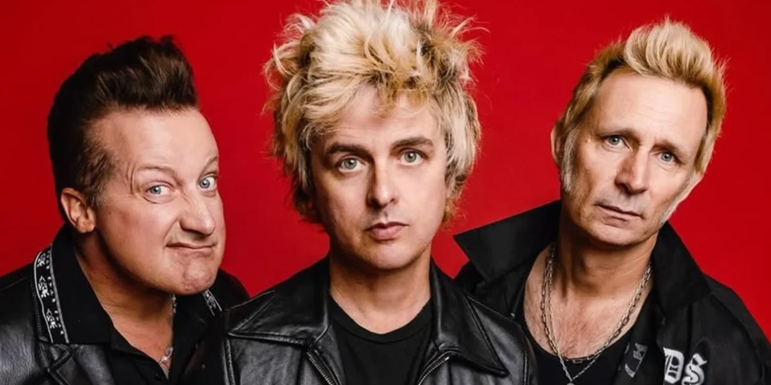 Tré Cool, Billie Joe Armstrong e Mike Dirnt, integrantes do Green Day