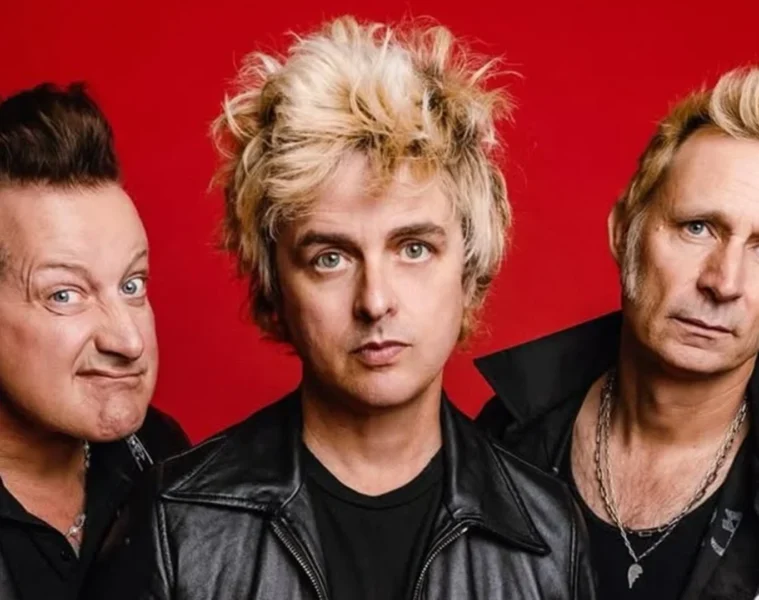 Tré Cool, Billie Joe Armstrong e Mike Dirnt, integrantes do Green Day