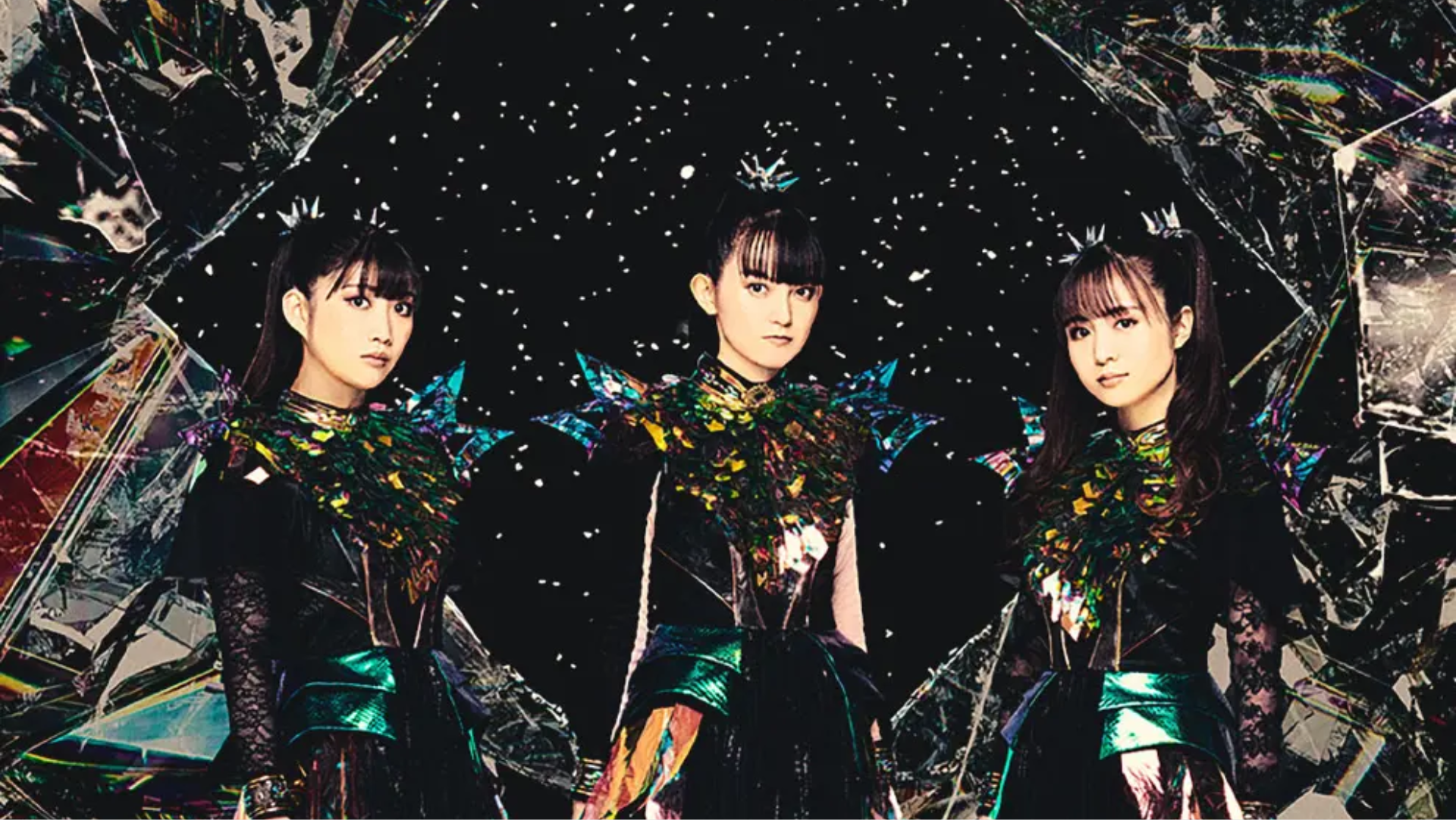 Integrantes do BABYMETAL em foto promocional antes do retorno do grupo ao Brasil