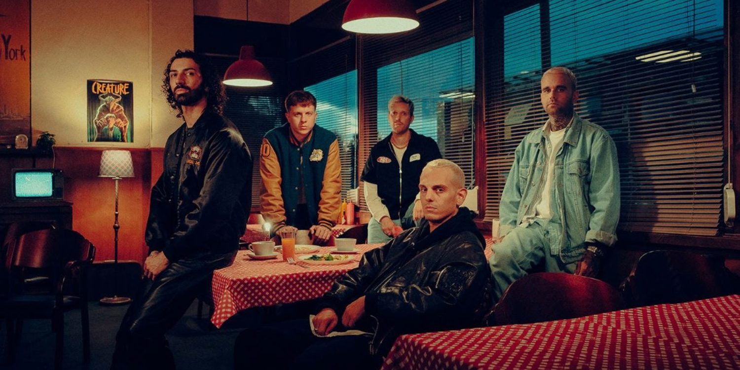 Integrantes do LANDMVRKS, banda francesa de metalcore que estreia no Brasil em 2026