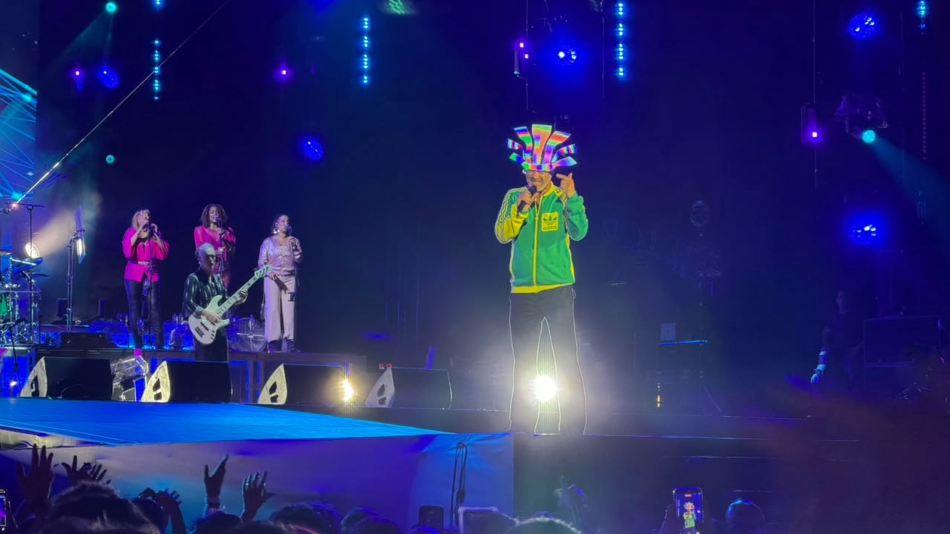Jay Kay durante apresentação do Jamiroquai no Palco Sunset do Rock in Rio 2026