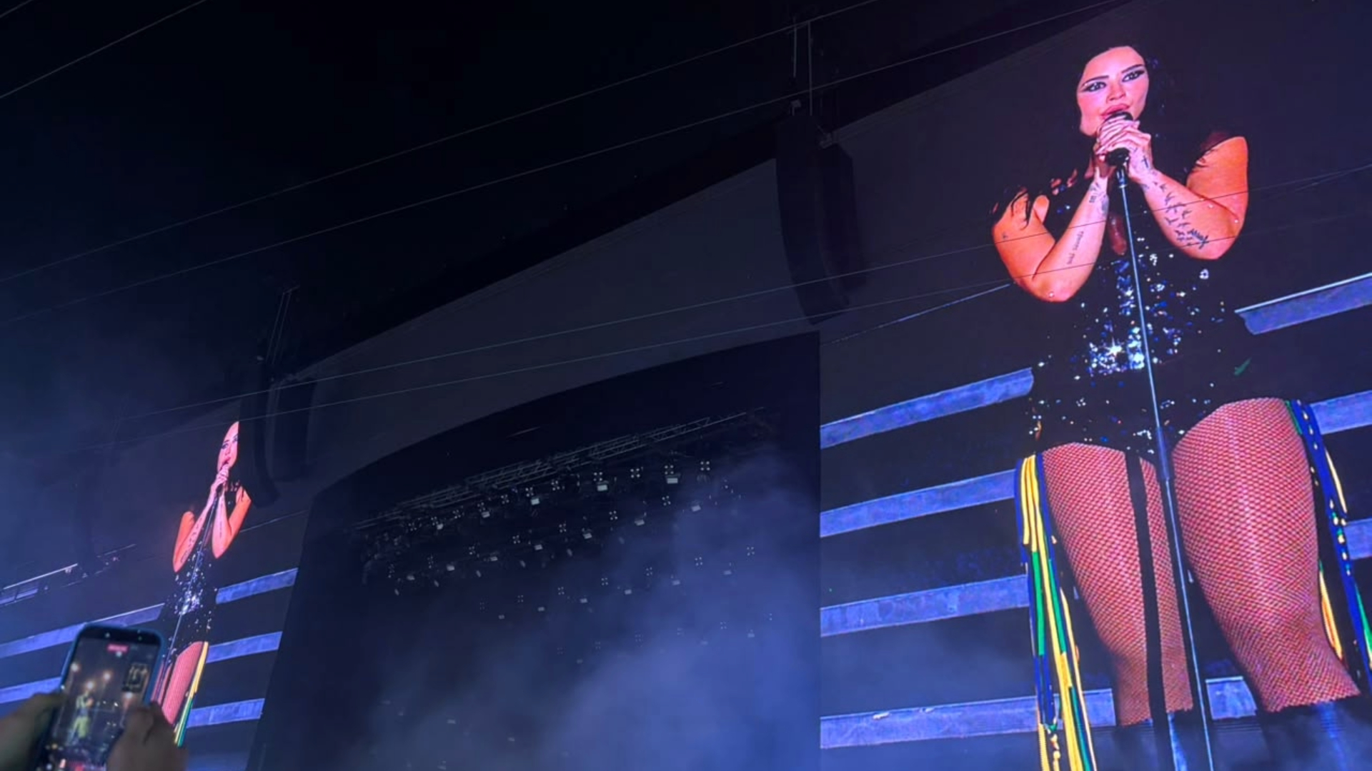 Demi Lovato se apresenta no Palco Mundo durante o Rock in Rio 2026