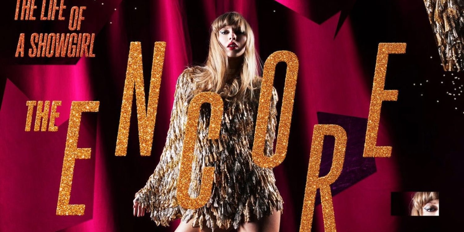 Arte de divulgação de The Life of a Showgirl: The Encore, de Taylor Swift