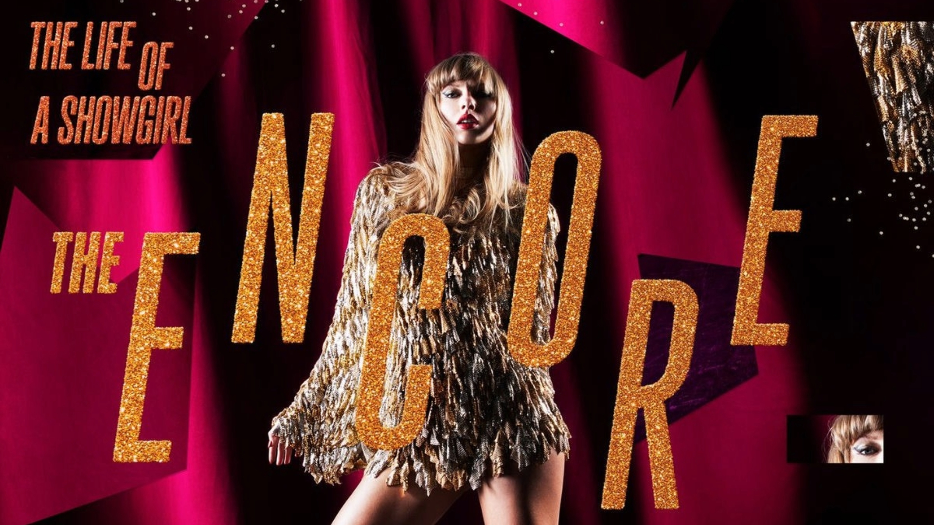 Arte de divulgação de The Life of a Showgirl: The Encore, de Taylor Swift
